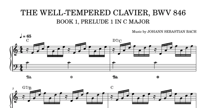 Prelude And Fugue In C Major - Bach