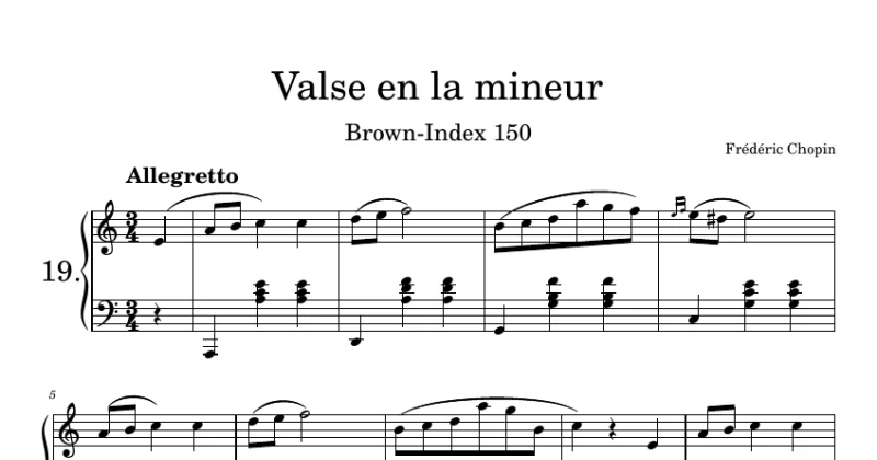 Waltz In A Minor, B.150 - Chopin