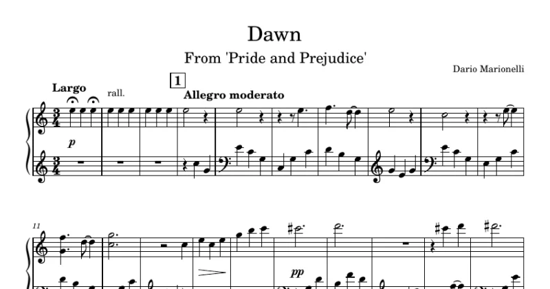 Pride and Prejudice (Dawn) - Dario Marianelli