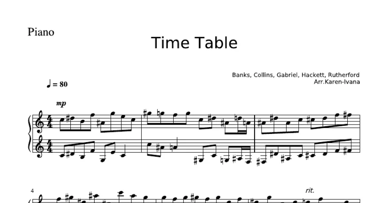 time table