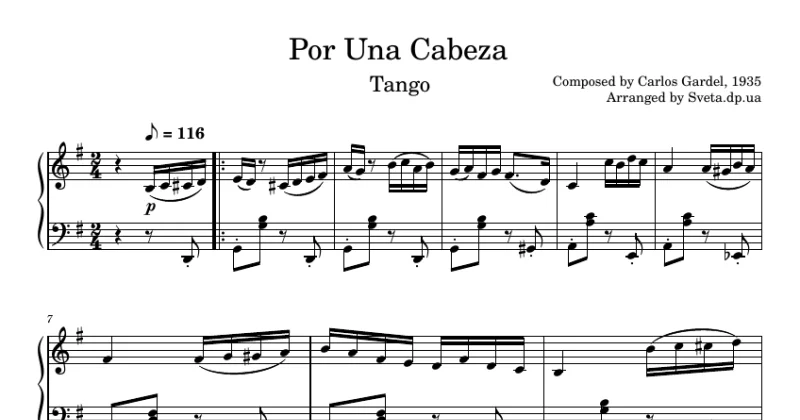 Por Una Cabeza - Carlos Gardel