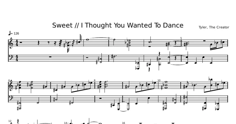 Sweet // I Thought You Wanted To Dance