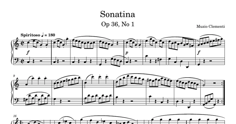 Clementi: Sonatina No. 1, Op 36