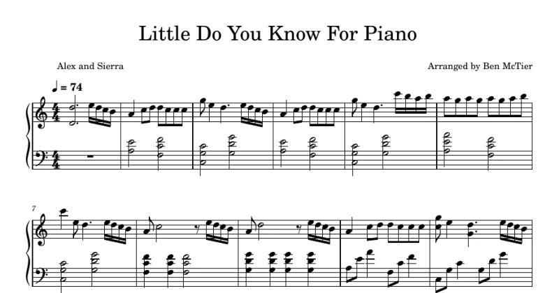 Little Do You Know - Alex & Sierra