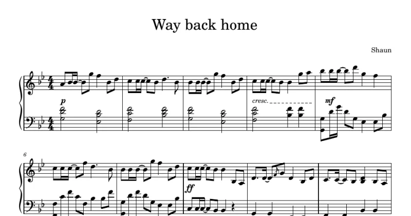 Way Back Home - Shaun