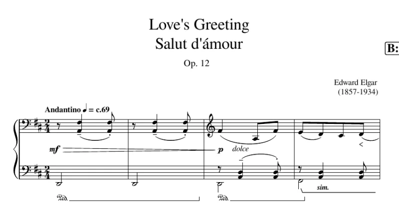 Salut d'amour, Op.12