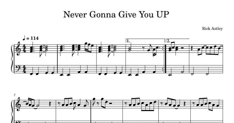 Never Gonna Give You Up - Rick Astley