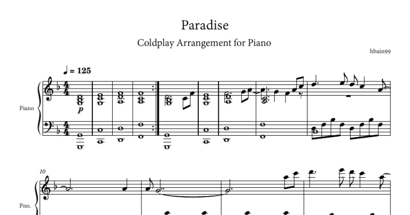 Paradise - Coldplay