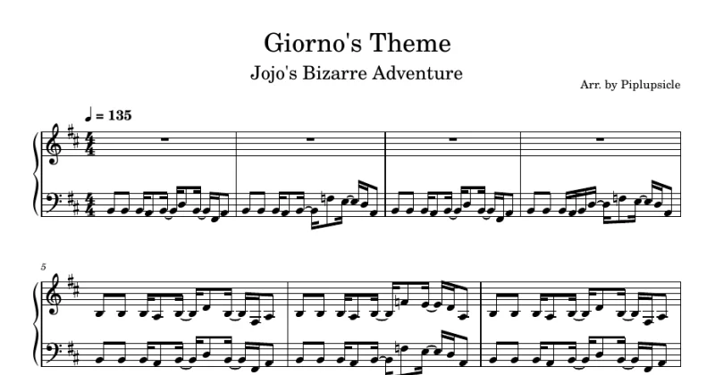Giorno's Theme - JoJo's Bizarre Adventure: Golden Wind