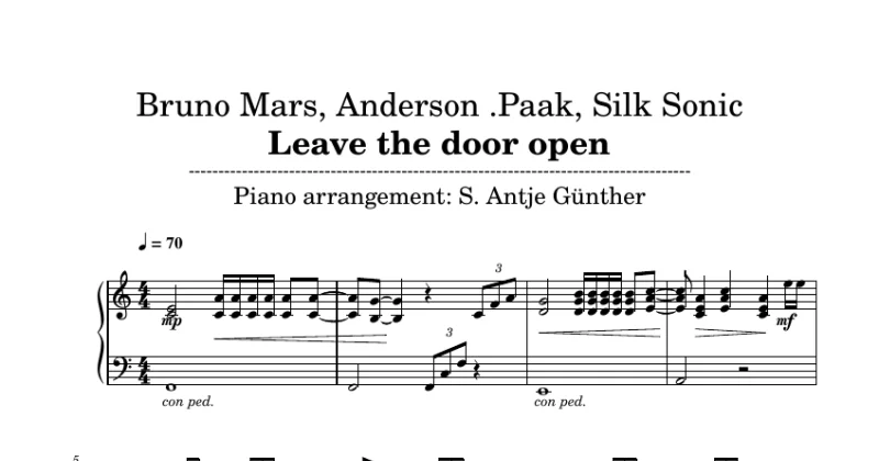 Leave the door open - Bruno Mars, Anderson, Silk Sonic