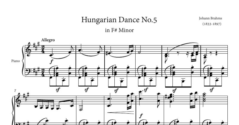 Hungarian Dance No.5 - Brahms