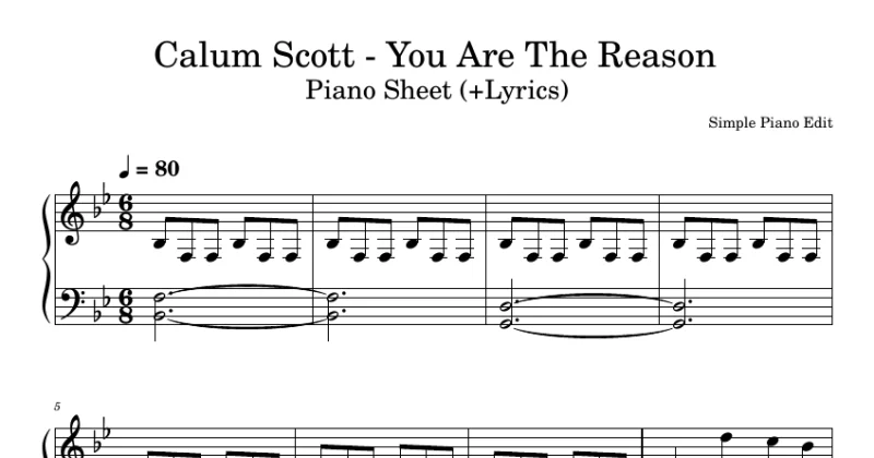 Calum Scott - You  Are The Reason