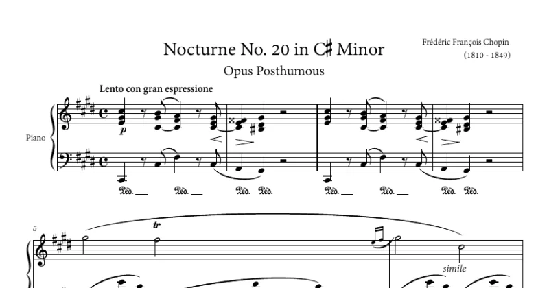 Chopin - Nocturne No. 20 in C♯ Minor