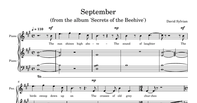 September - David Sylvian