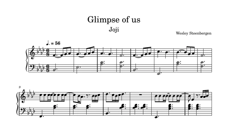Glimpse of us - Joji