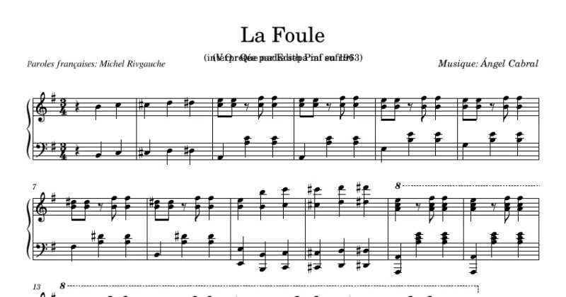 La foule - Edith Piaf
