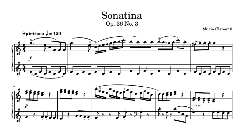 Clementi: Sonatina No. 3, Op 36
