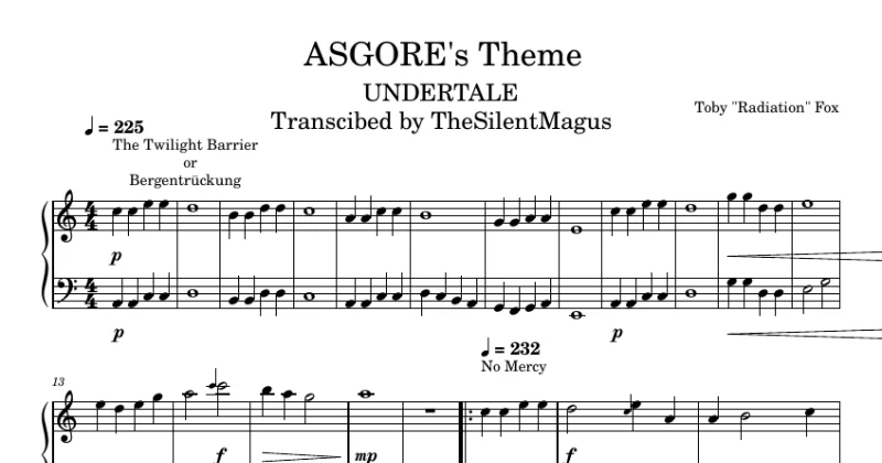ASGORE: An Undertale Boss Theme
