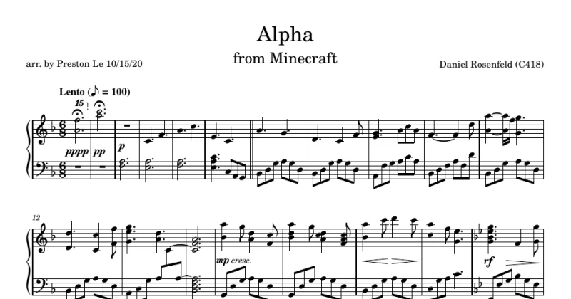 Alpha (full) - Minecraft Credits/End Poem