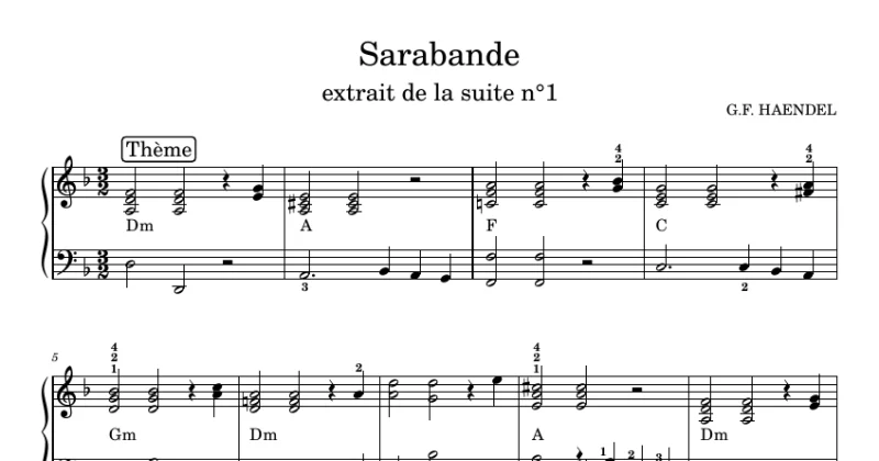 Sarabande - Haendel