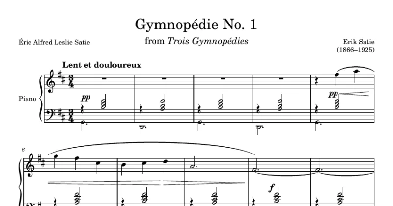Gymnopédie No. 1 - Satie