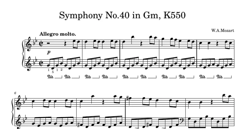 W.A.Mozart - Symphony No.40 in Gm, K.550 1st mvt