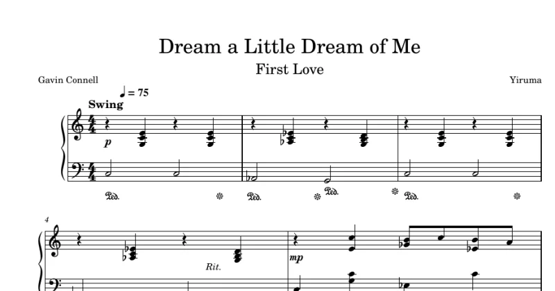 Yiruma - Dream a Little Dream of Me