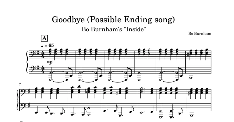 Goodbye (Ending song) Inside - Bo Burnham