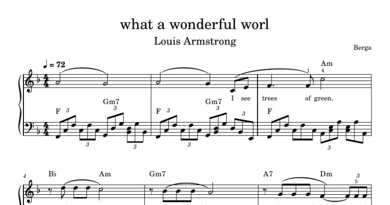 What a Wonderful World - Louis Armstorng