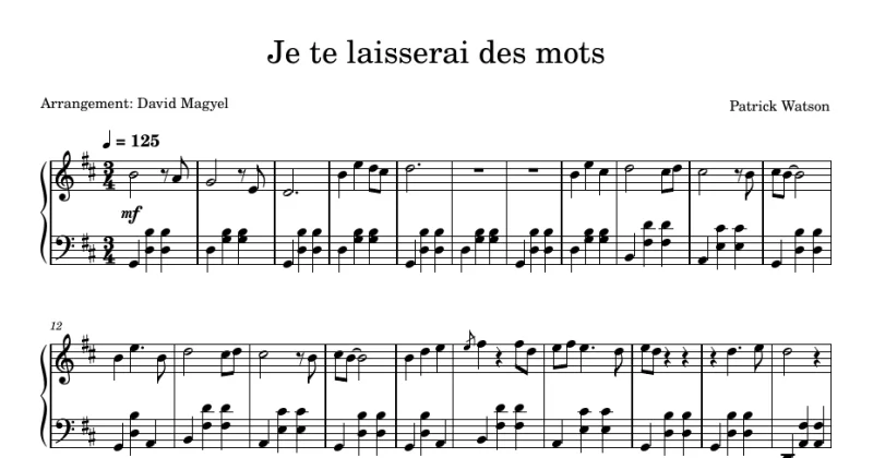 Je te laisserai des mots - Patrick Watson