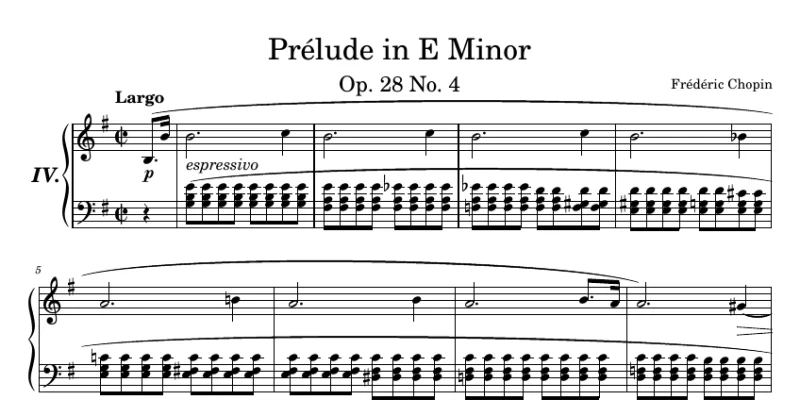 Prélude No. 4 in E Minor, Op. 28 - Frédéric Chopin