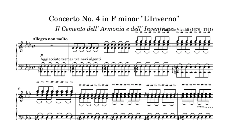 Vivaldi - Violin Concerto in F minor, Op. 8, No. 4, RV. 297 "Winter"