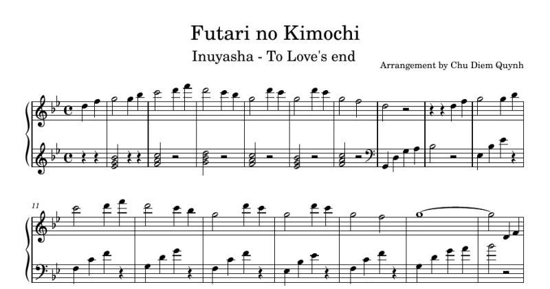 Futari no Kimochi (To Love's end - Inuyasha)