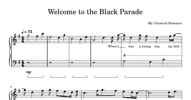 Welcome To The Black Parade - My Chemical Romance