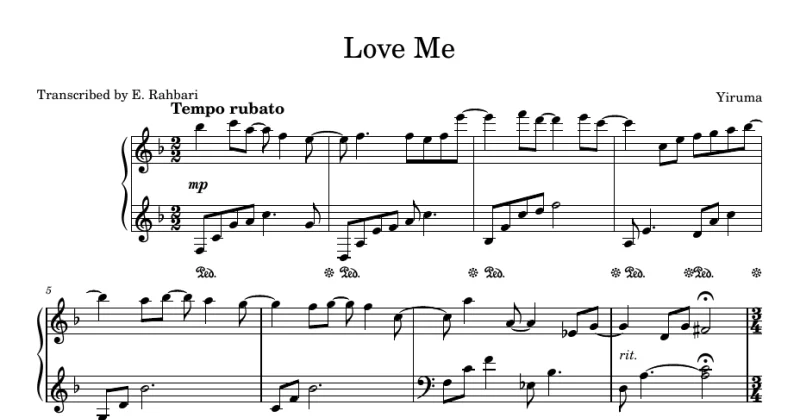 Yiruma - Love Me