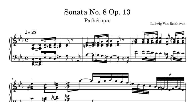 Beethoven - Sonata No. 8 Op. 13 (Pathétique)