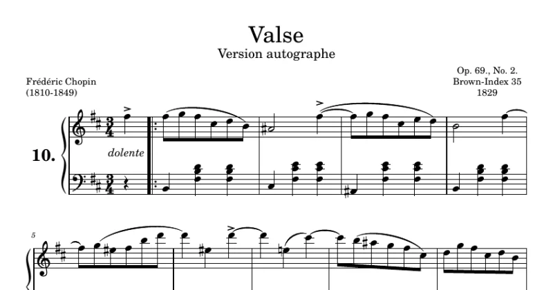Chopin - Waltz Op. 69 No. 2