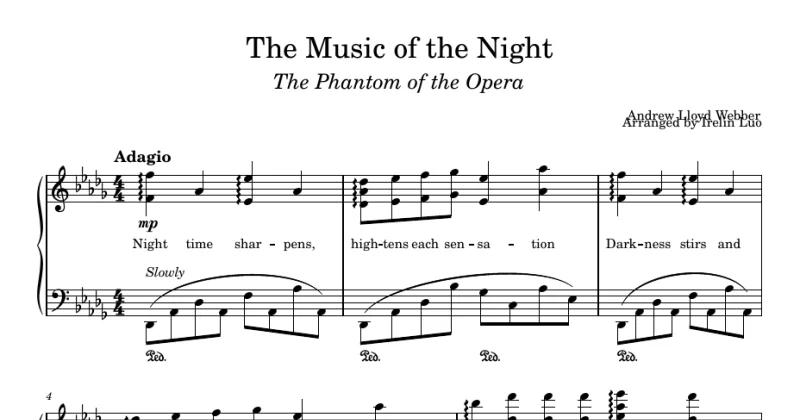 The Music of the Night (The Phantom of the Opera) - Andrew Lloyd Webber