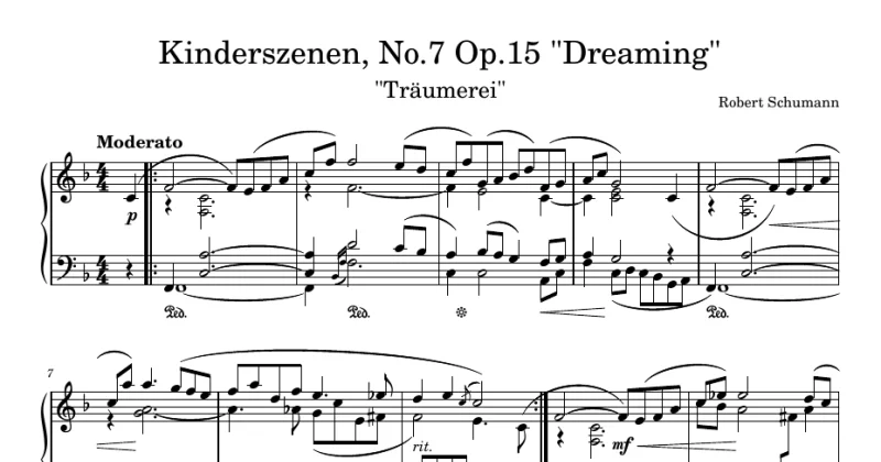 Schumann-Kinderszenen-No.7 Op.15 - Dreaming (Träumerei)