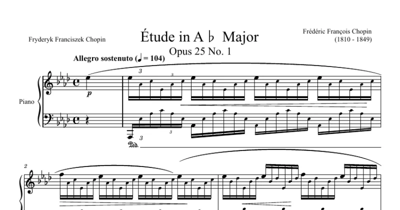 Chopin - Étude Opus 25 No. 1 in A♭ Major