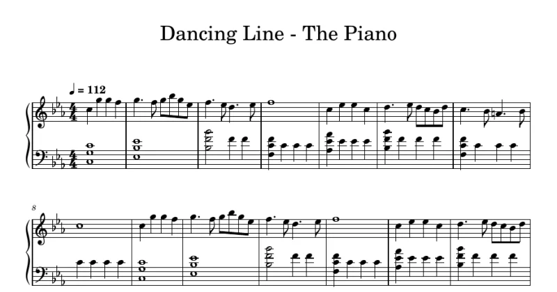 Dancing Line - The Piano