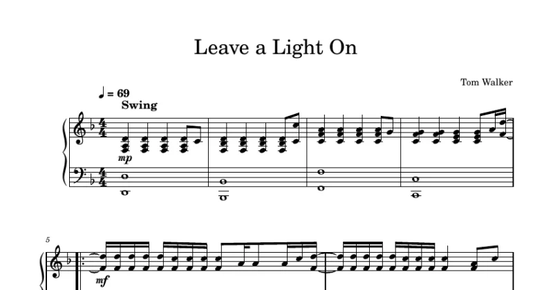 Leave a Light On - Tom Walker